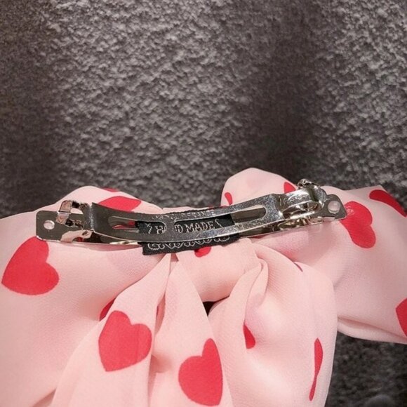 Oversized Hearts Bow French Barrette Hair Clip - Picture 14 of 14